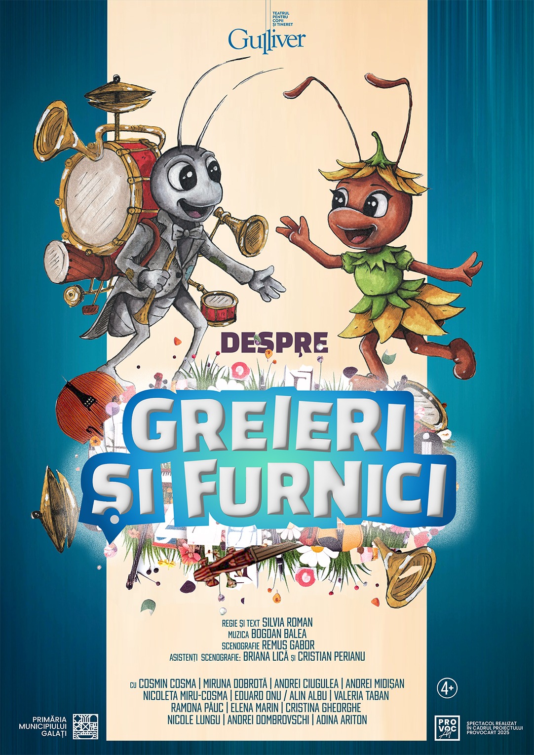 Premiera spectacolului ”Despre greieri și furnici” la Teatrul ”Gulliver” 